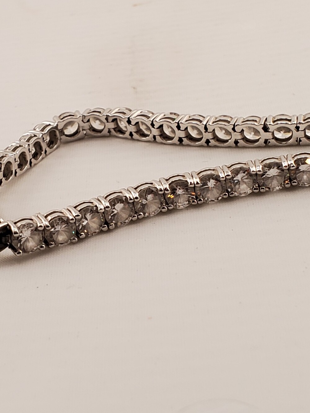 Sterling Silver CZ Tennis Bracelet - Picture 4 of 10